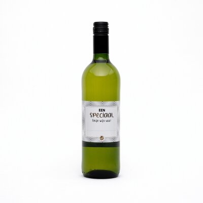 Wijnfles Wit ' Een speciaal flesje wijn voor...'