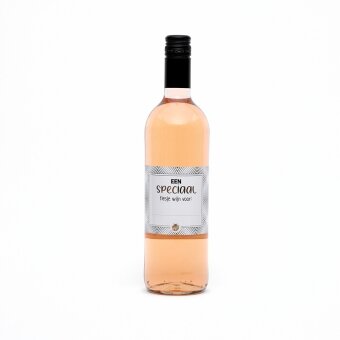 Wijnfles Rose 'Een speciaal flesje wijn voor..'